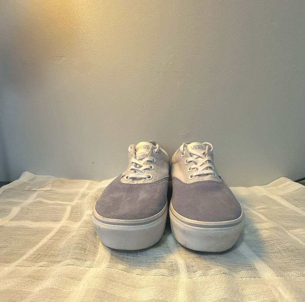 Vans Doheny Platform Sneaker Light Blue/Grey Suede Canvas